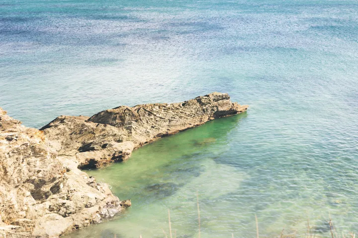 Clear water over the reef — photograph by Monty Bray