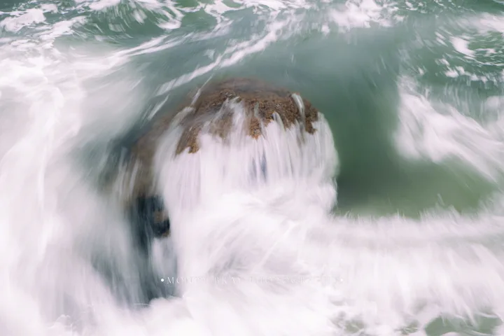 Long-exposure water — photograph by Monty Bray