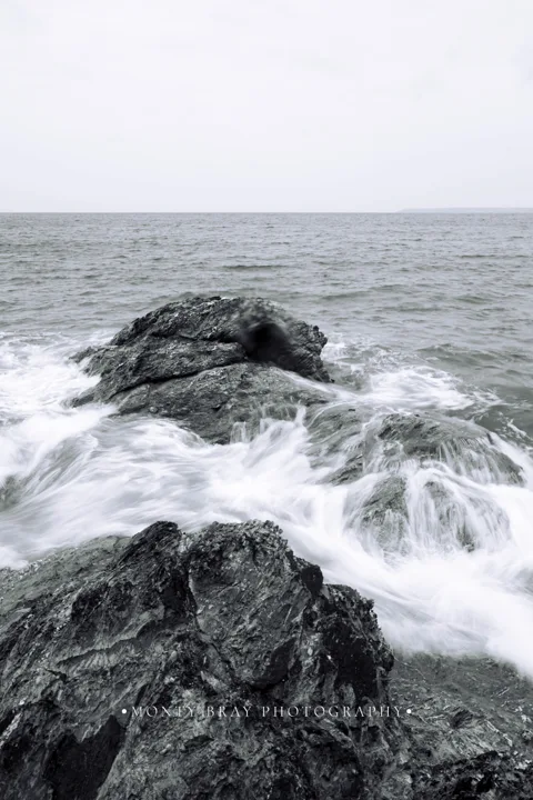 Long-exposure water — photograph by Monty Bray