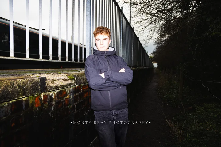 Dark clothing, outdoor portraits — photograph by Monty Bray